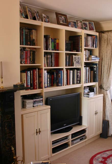 A home for books, discs and the TV system