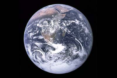 The Earth photographed from
                space