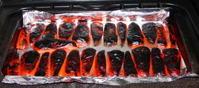 The peppers cooked