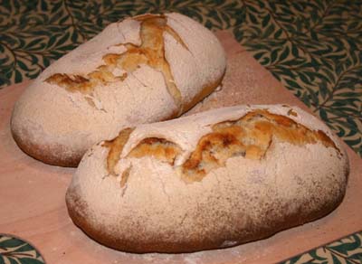 The loaves that were dusted with flour